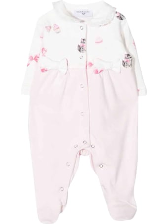 Monnalisa Newborn Pink Onesie