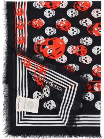 Alexander McQueen Classic On Biker Skull Scarf