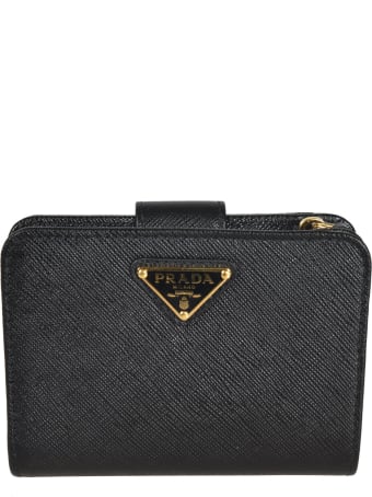 Prada Logo Plaque Wallet
