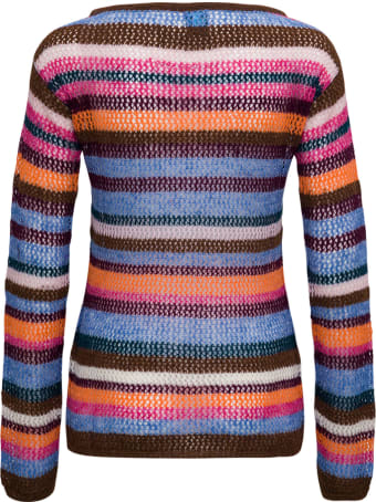M Missoni Multicolor Striped Alpaca Blend Sweater