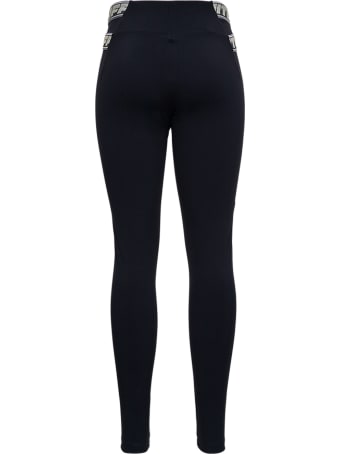 Off-White Black Stretch Fabric Leggings With Logo
