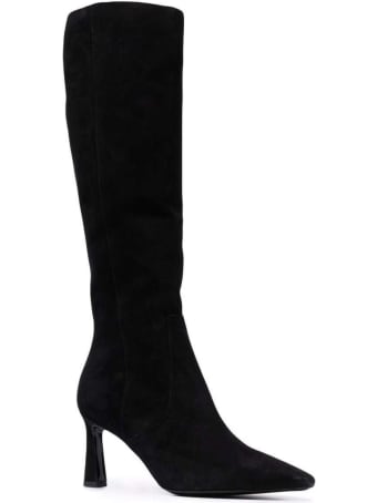 Pollini Suede Point Toe 75 Heel Knee Boots
