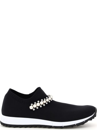 Jimmy Choo Verona Sneakers With Crystals And Pearls