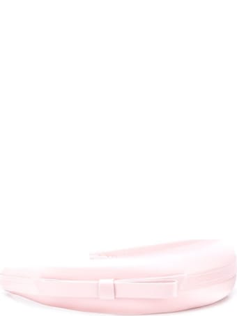 RED Valentino Pink Satin Headband With Bow
