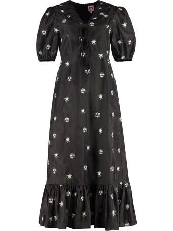 Shrimps Oakley Embroidered Midi Dress