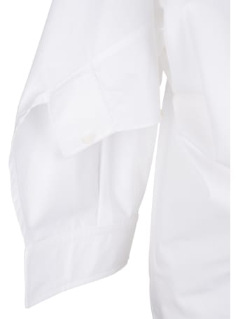 Balenciaga Woman White Swing Twisted Shirt