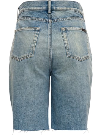 Saint Laurent Five Pockets Denim Bermuda Shorts