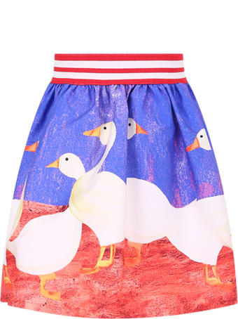 Stella Jean Stella Jean Kids Skirt With Geese
