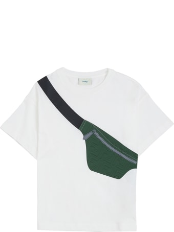 Fendi Jersey T-shirt With Front Belt Bag Print
