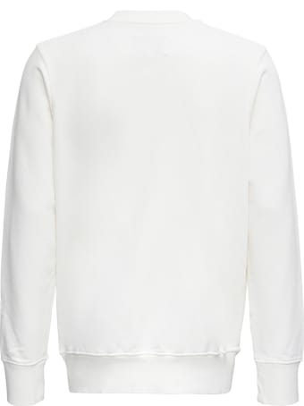 Casablanca White Cotton Sweatshirt With Casa Blanca Print
