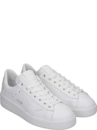 Golden Goose Pure Star Sneakers In White Leather