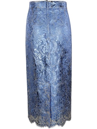 Dolce & Gabbana Floral Patterned Slim Skirt