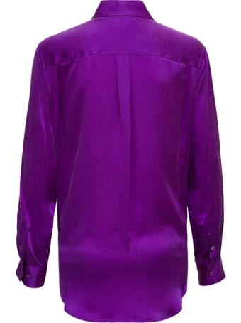 Equipment Purple Silk Shirt