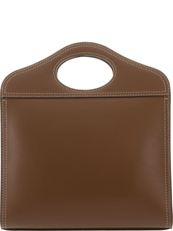 Burberry Mini Pocket Bag In Leather With Stitching