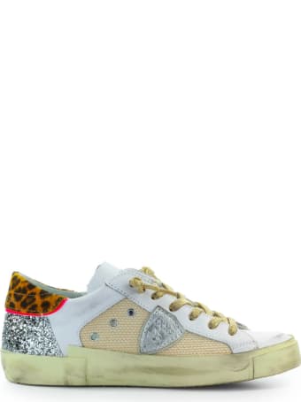 Philippe Model Prsx Animalier Beige Fuchsia Sneaker