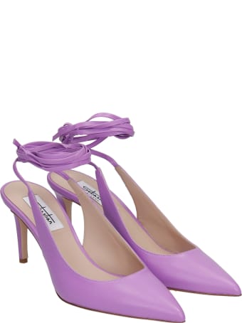 Sebastian Milano Pumps In Viola Leather