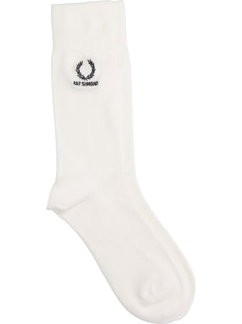 Fred Perry by Raf Simons Socks In White Cotton