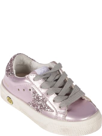 Golden Goose May Laminated Upper Glitter Star