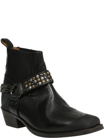 Coral Blue Texan Ankle Boot