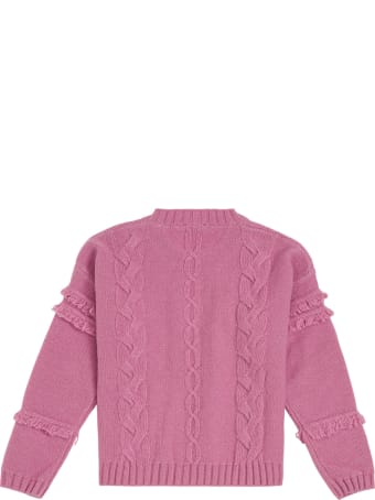 Il Gufo Pink Woven Wool Sweater