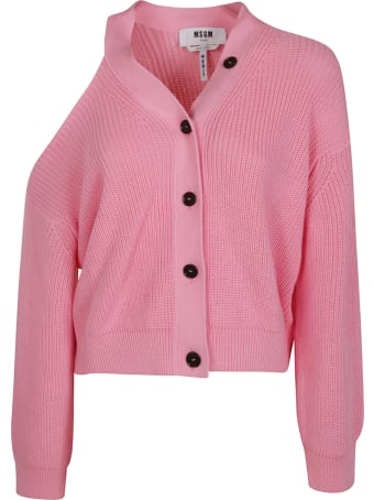 MSGM Cut-out Shoulder Knit Cardigan