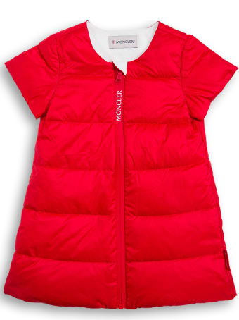 Moncler Red Padded Nylon Dress