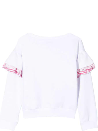 Monnalisa White Sweatshirt With Print