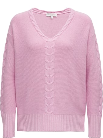 Antonelli Pink Wool Blend Sweater With Braided Front Detail