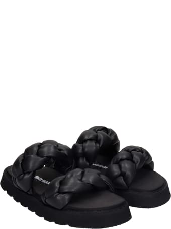 Bruno Bordese Iris Flats In Black Leather