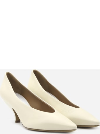Maison Margiela Leather Décolleté With Tone-on-tone Logo Detail