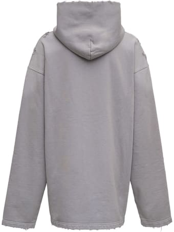 Balenciaga Pixel Hoodie In Grey Jersey