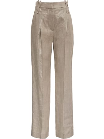 Brunello Cucinelli Tailored Pants In Shiny Linen