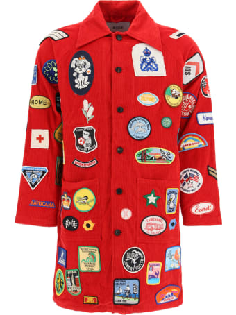 Bode Coat With Vintage Multi Patch