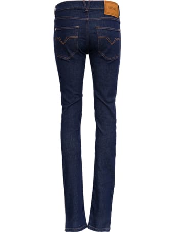 Versace Pant Denim Denim Stretch Blu + Lavaggio Ammorbidito