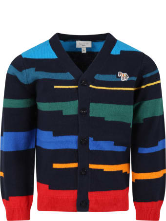 Paul Smith Junior Multicolor Cardigan For Boy