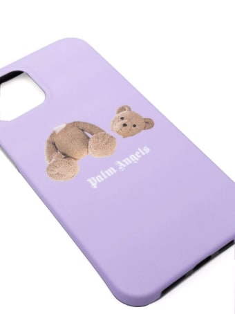 Palm Angels Lilac Iphone 12/12 Pro Case With Teddy Bear Print