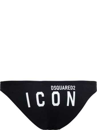 Dsquared2 Black Swim Briefs With Icon Print