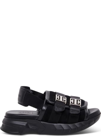 Givenchy Marshmallow Black Suede Sandals