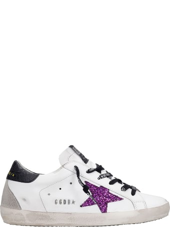 Golden Goose Superstar Sneakers In White Leather