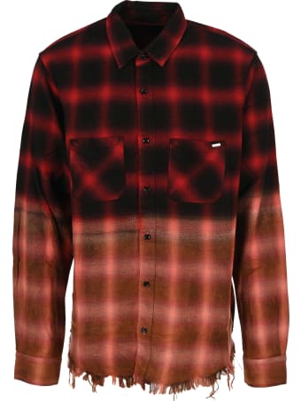 AMIRI Bleached Shadow Plaid Shirt