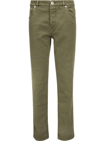 Brunello Cucinelli Five-pocket Trousers In Comfort Dyed Denim