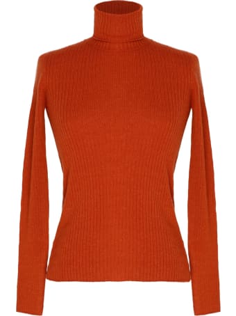 alyki Red Wool And Cashmere Turtleneck Sweater