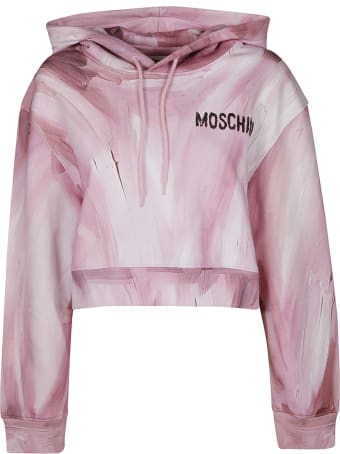 Moschino Chest Logo Painted Hoodie