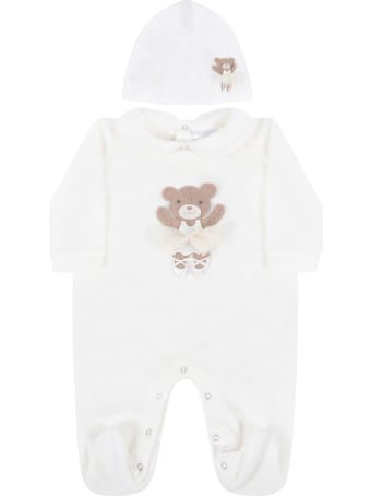 La Perla Ivory Set For Baby Girl With Bear