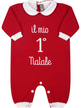 Little Bear Red Babygrow For Baby Kids With Writing
