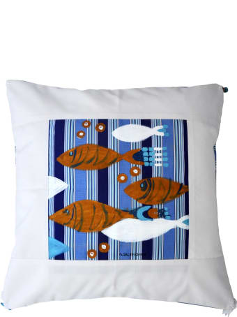 Le Botteghe su Gologone Cotton Hand Painted Indoor Cushion 60x60 cm