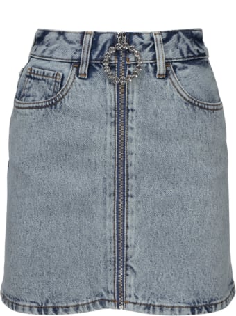 Alessandra Rich Denim Mini Skirt