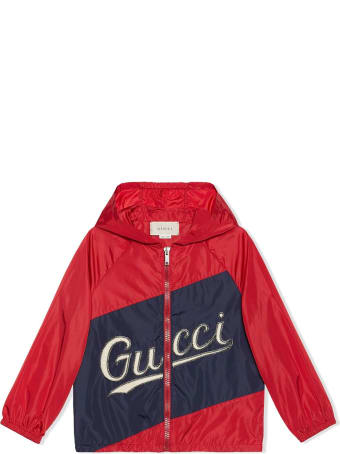 Gucci Nylon Jacket With Gucci Script