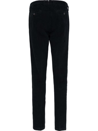Lardini Black Velvet Tailored Trousers
