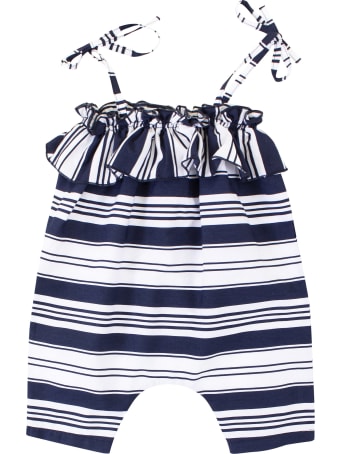 De Cavana Newborn Striped Romper
